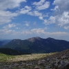 L ) Twin Sisters Peaks on the Way Down