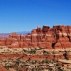 S ) Returning Along Elephant Canyon Ridge