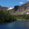 J ) Hooper Lake with Derby Peak to the Left and Keener Falls