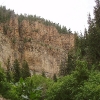 F ) As You Approach the Lake, the Canyon Walls Come Into View
