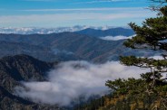 Fog fills in the valley