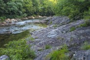Granite river bank