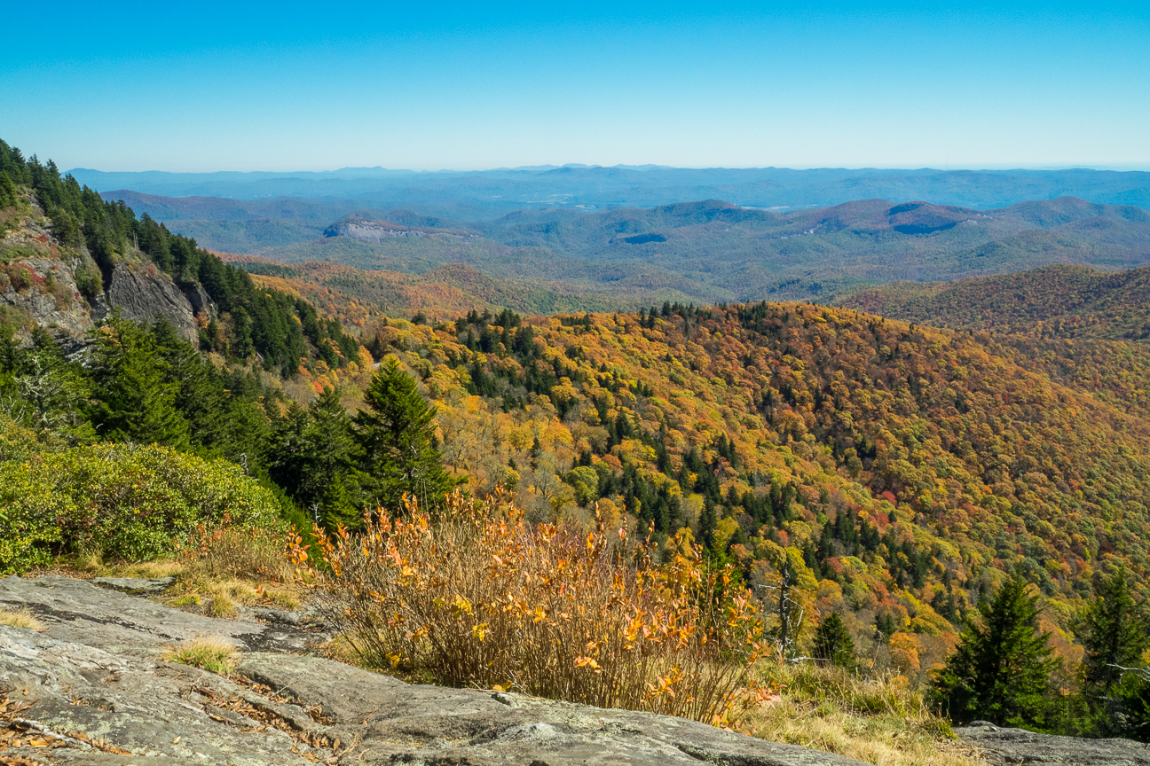 This is the view to the east from Chestnut Bald overlook. I think it's one of the best around.
