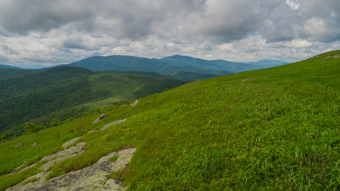 From Houston Ridge we could see Little Hump in the foreground, with the Roan Highlands behind.