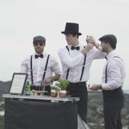 This well-dressed trio serves free drinks on hiking trails, bringing joy to hikers